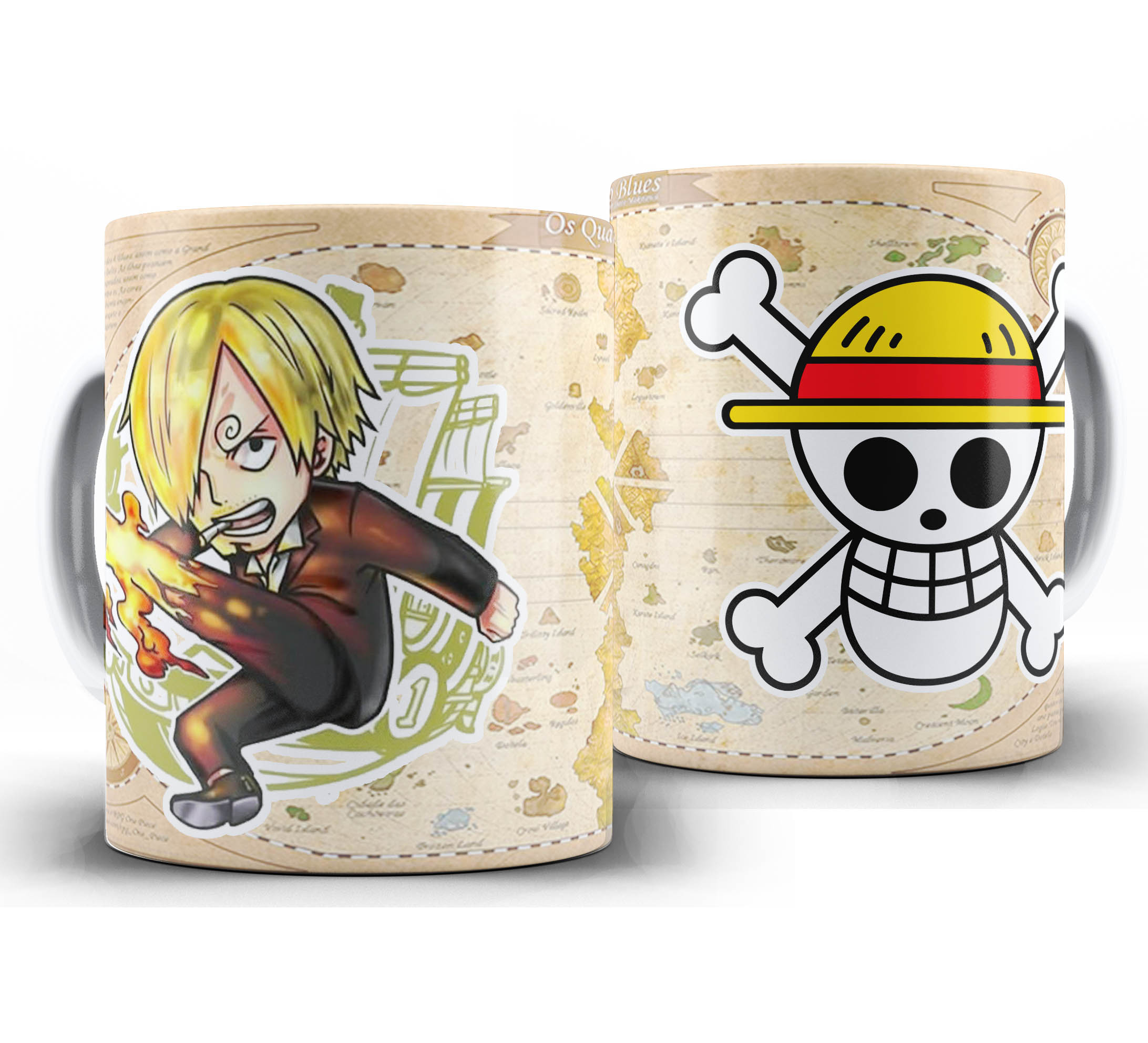 Caneca Anime - One Piece Chibi - Chapeu de Palha - Sanji